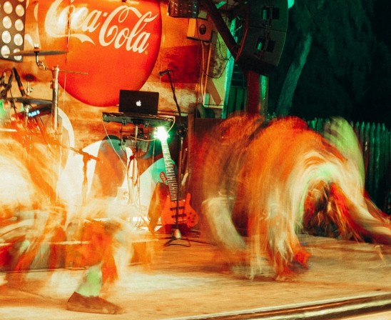 fire dancers at harbour lights in barbados dinner show